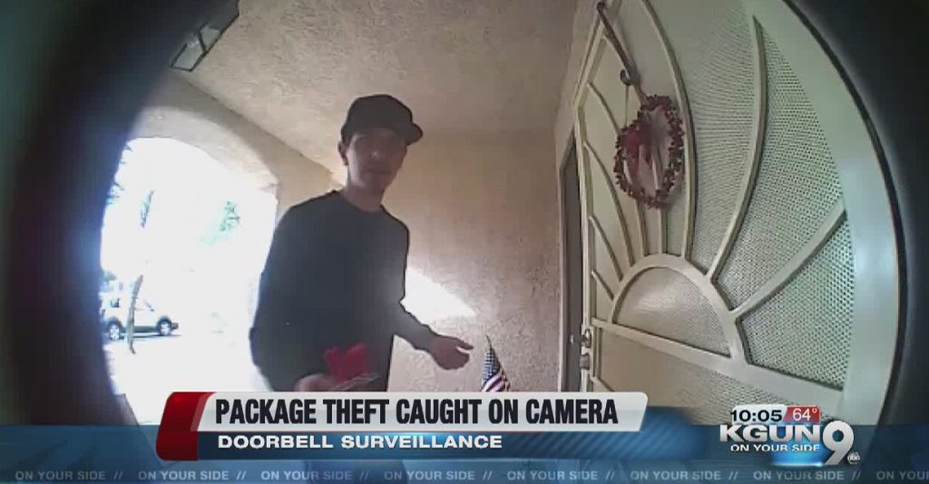 thief on doorstep